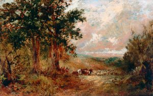 Eine Warwickshire-Gasse von David the younger Cox