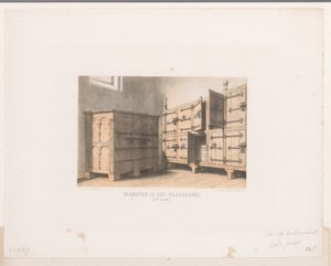 Schränke, 12. Jahrhundert (Schreine in einer Garderobe) von David van der Kellen