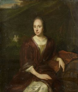 Porträt von Margaretha Nelis (1652-1705), zweite Frau von Casparus Commelin von David van der Plas