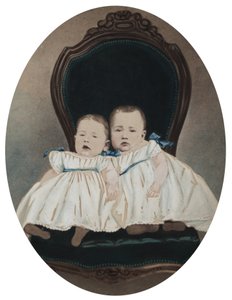 Zwillingsbabys, ca. 1870