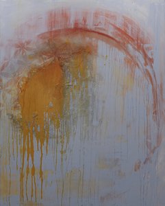 Goldener fließender Abstrakt