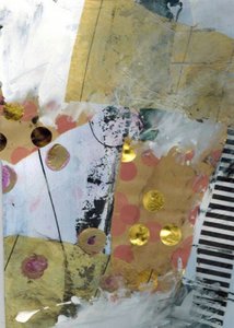 Moderne Goldpunkt-Collage von Deb Chaney