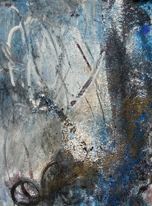 Texturiertes Blau-Gold-Abstrakt