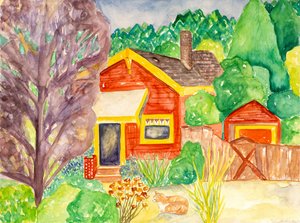 Rotes Haus, 2016 von Deborah Eve Alastra