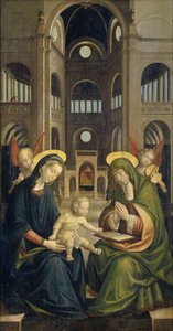 Die Madonna mit dem Kind und der heiligen Anna