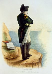 Napoleon auf der Insel St. Helena, Illustration aus Le Plutarque Francais von E. Mennechet, graviert von Delaistre, 1835 von Delaistre