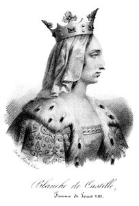 Blanche von Kastilien, Frau von Ludwig VIII. von Frankreich, 19. Jahrhundert von Delpech