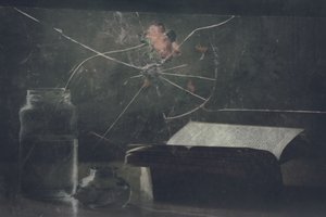 Zerbrochenes Glas und Altes Buch von Delphine Devos