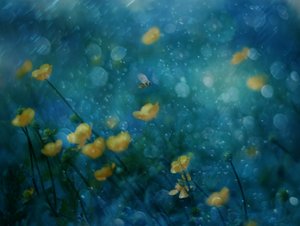 Träumende gelbe Blumen von Delphine Devos