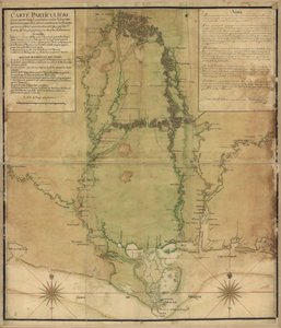 Karte eines Teils von Louisiana