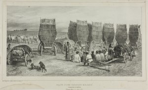 Rastplatz eines moldawischen Karawanentransports von Kohle, Bessarabien, 5. August 1837 von Denis-Auguste-Marie Raffet