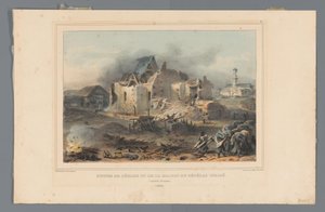 Ruinen der Kirche und des Hauses von General Chassé, 1832 von Denis Auguste Marie Raffet