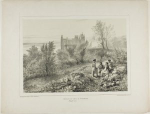 Das Schloss von Graf Woronzoff, Aloupka, Krim, 12. August 1837