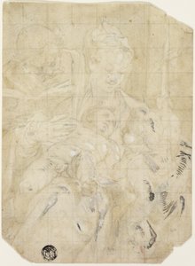 Heilige Familie mit dem kleinen Johannes dem Täufer von Denys Calvaert