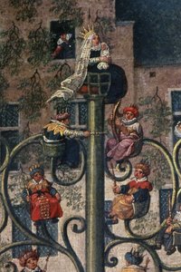 Der Triumph der Erzherzogin Isabella im Ommegang in Brüssel am Sonntag, den 31. Mai 1615, Detail des Wagens des Jesse-Stammes, 1615 (Detail) von Denys van Alsloot
