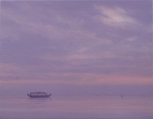 Fischerboot auf dem Vembanad-See, Kerala von Derek Hare