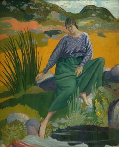 Lyndra am Pool von Derwent Lees