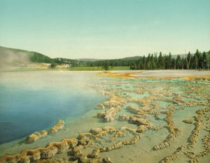 Saphir-Pool, Yellowstone Nationalpark, ca. 1902 von Detroit Photographic Co.