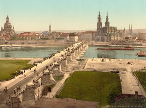 Altstadt, gesehen vom Kriegsministerium, Dresden, Deutschland, ca. 1900 von Detroit Publishing Co.