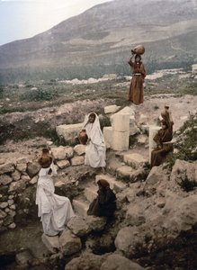 Der Brunnen der Samariter in Nablus, ca. 1900 von Detroit Publishing Co.