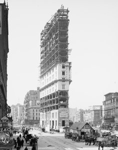 Times Building im Bau, 42nd Street und Longacre Square, New York City, USA, ca. 1904