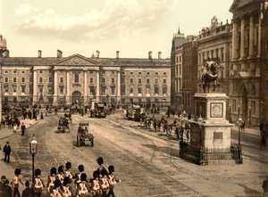 College Green, Dublin, ca. 1890-1900 (Photochrom)