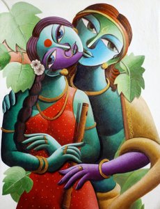 Radha Krishna Umarmung