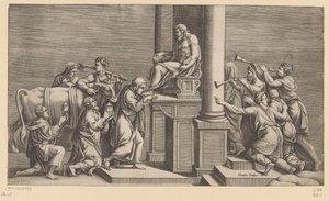 Opfer eines Stiers an Jupiter von Diana Mantuana