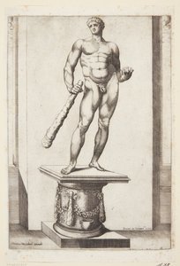 Herkules mit den goldenen Äpfeln der Hesperiden von Diana Scultori