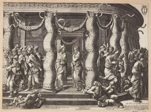 Christus und die Ehebrecherin von Diana Scultori