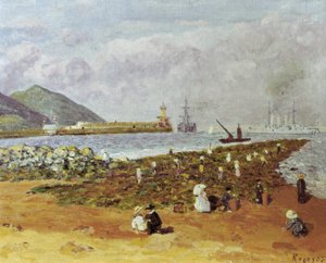La escollera (Der Wellenbrecher). von Diario or Dario de Regoyos y Valdes