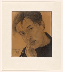 Selbstporträt (mit Hand) von Dick Ket (signed by artist)