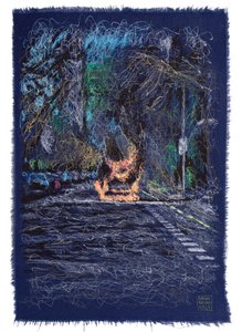 Auto in Flammen in Belgrano, 2025