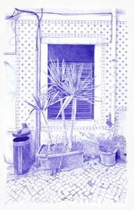 Blaue Ecke in Lissabon, 2024