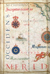 Zentralamerika und der Pazifik, Detail aus einem Weltatlas, 1565