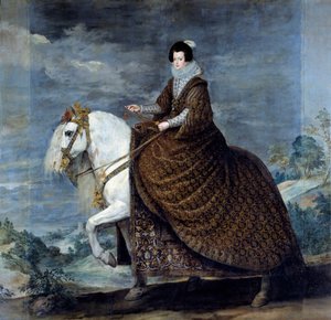 Reiterporträt von Elisabeth von Frankreich oder Isabelle von Bourbon von Diego Velázquez