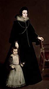 Porträt von Doña Antonia de Ipeñarrieta mit einem Sohn, ca. 1631 von Diego Rodriguez de Silva y Velazquez