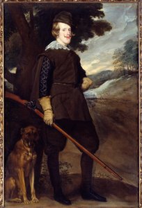 Porträt von Philipp IV. (1605-1665), König von Spanien im Jagdanzug im Alter von 30 Jahren von Diego Velázquez