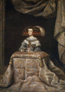 Porträt von Mariana von Österreich, betend, ca. 1655