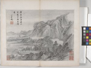 Album mit Landschaftsgemälden