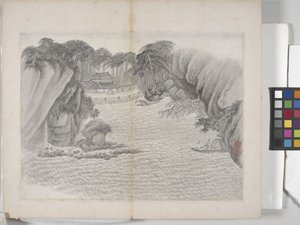 Album mit Landschaftsgemälden