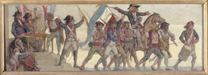 Der Aufbruch der Wehrpflichtigen, Das Vaterland in Gefahr: Skizze für die Schule in der Rue de Château-Landon von Diogene Ulysse Napoleon Maillart