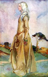 Frauenkostüm zur Zeit von Heinrich II. (1154–1189)