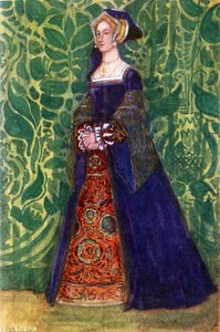 Frauenkostüm zur Zeit von Heinrich VIII (1509-1547)