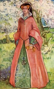 Frauenkostüm zur Zeit von Maria I. (1553-1558)