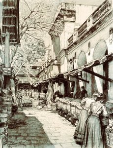 Der Marktplatz von Saint Catherine in Barcelona von Dionisio Baixeras Verdaguer