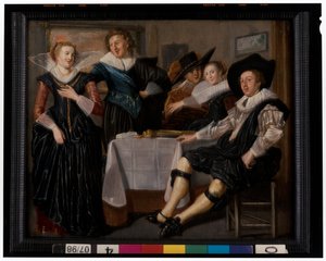 Eine fröhliche Gesellschaft im Innenraum von Dirck Hals