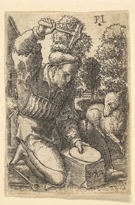 Der Schmied, 1520-25 von Dirck Vellert