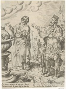 König Jerobeam und der Gottesmann vor dem Altar