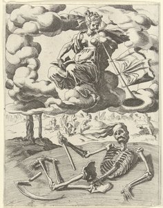 Ruhm überwindet den Tod von Dirck Volckertsz. Coornhert (possibly)